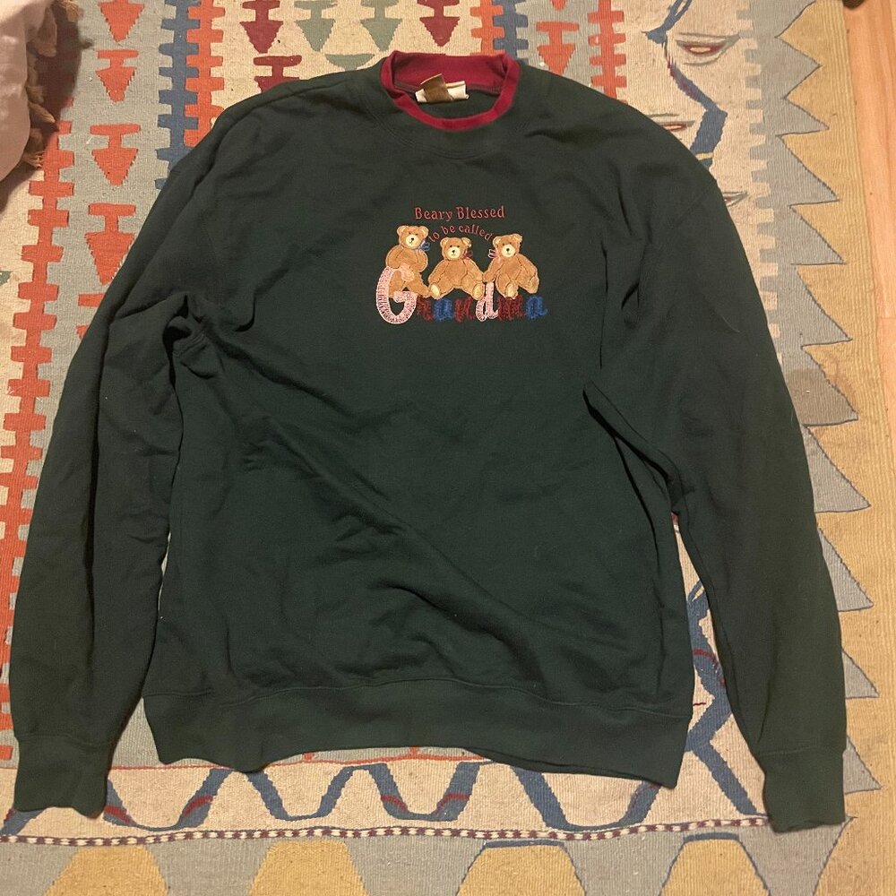 Vintage Sweatshirt Crewneck Funny - Beary Blessed to be called Grandma